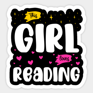 This Girl Loves Reading - Bookworm Enthusiast Sticker